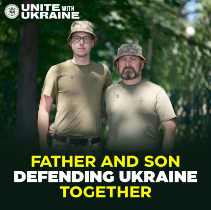 Father and Son defending Ukraine together